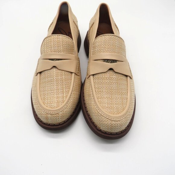 Zodiac Women's Beige Woven Penny Loafers With Faux Leather Trim 7.5 NEW - Picture 6 of 7